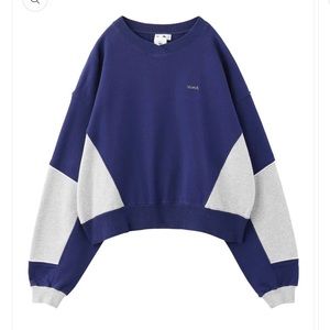 X-girl bicolor wide sweatshirt
